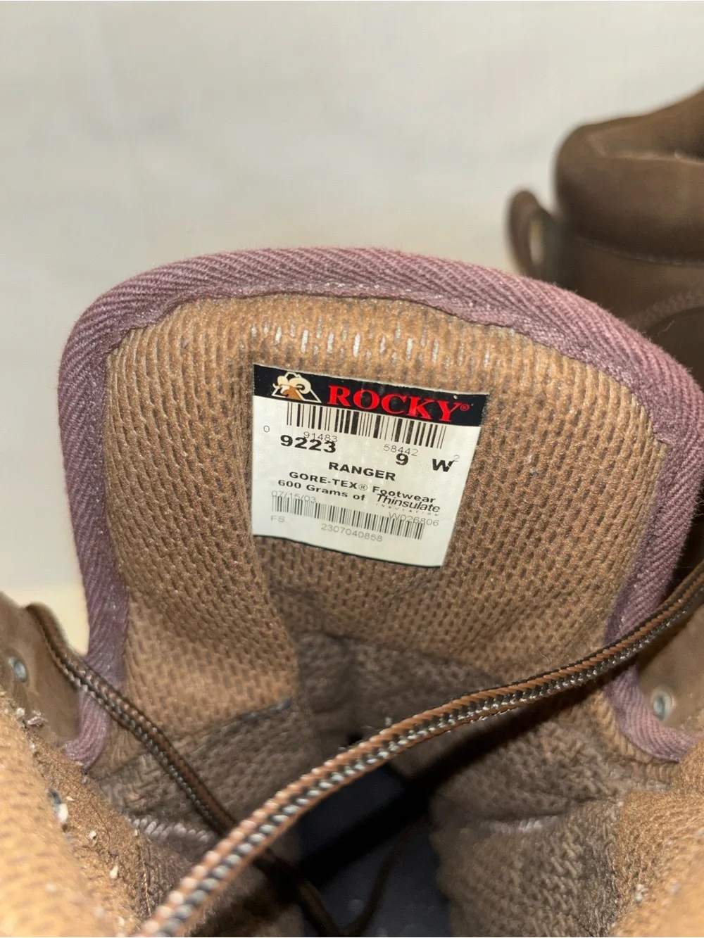 Rocky Brown Suede Lace-Up Work Boots